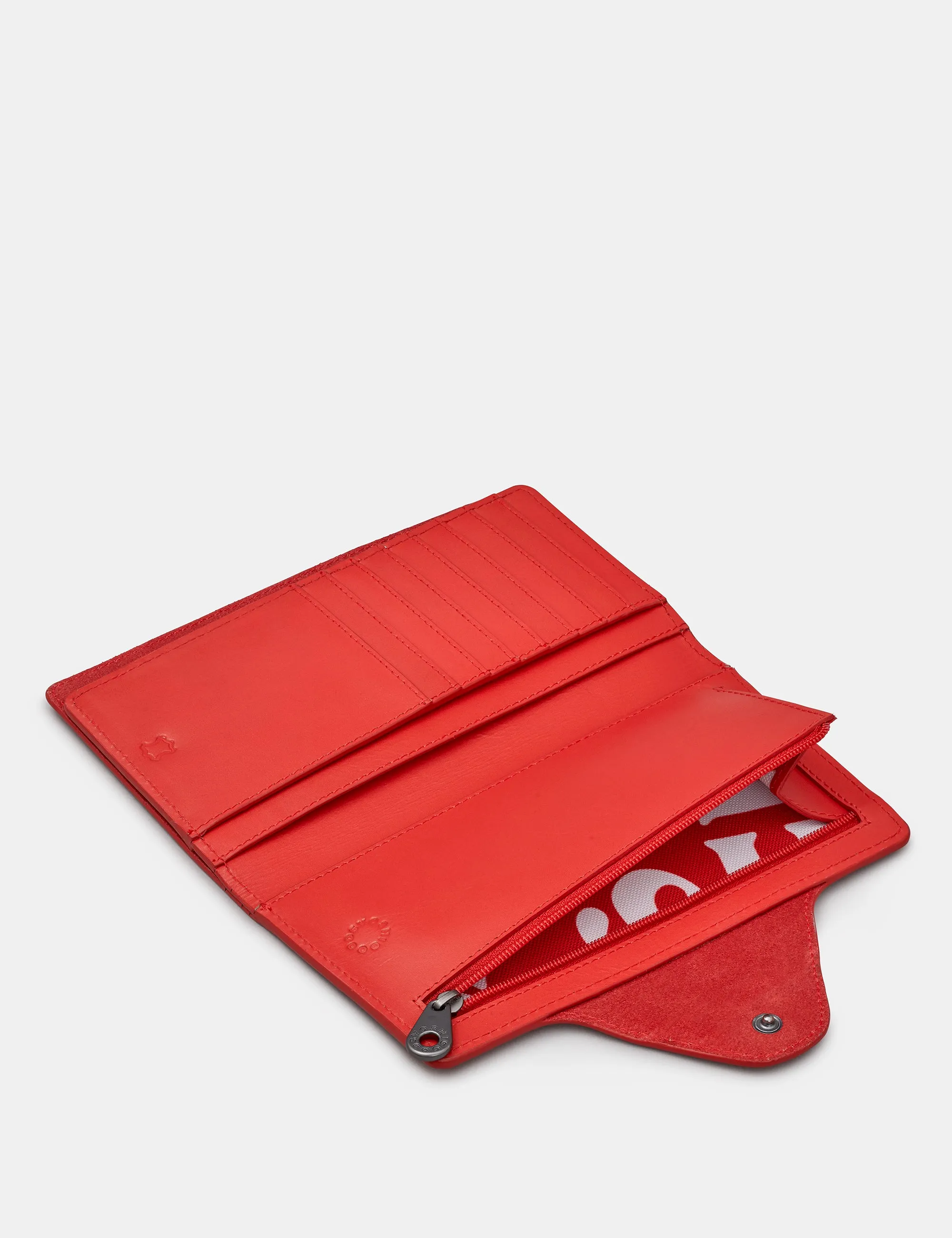 Red Satchel Leather Purse