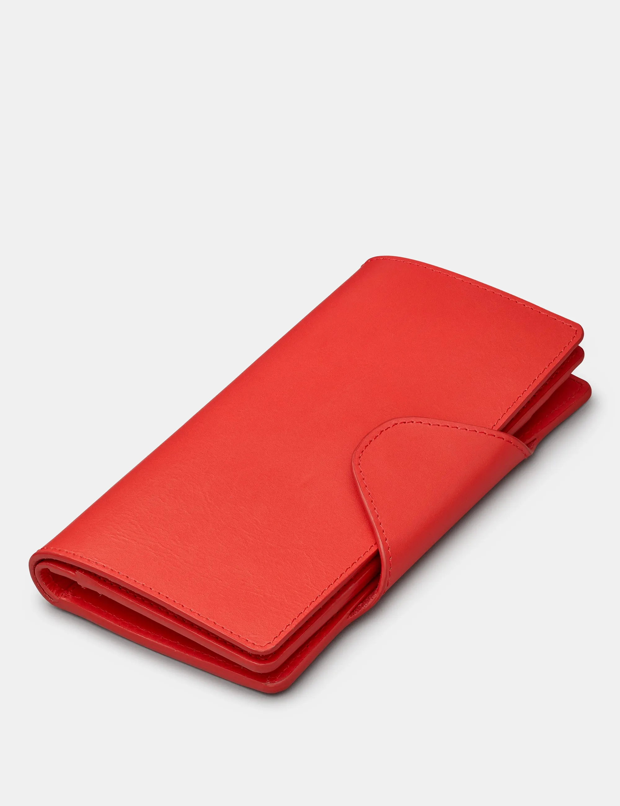 Red Satchel Leather Purse
