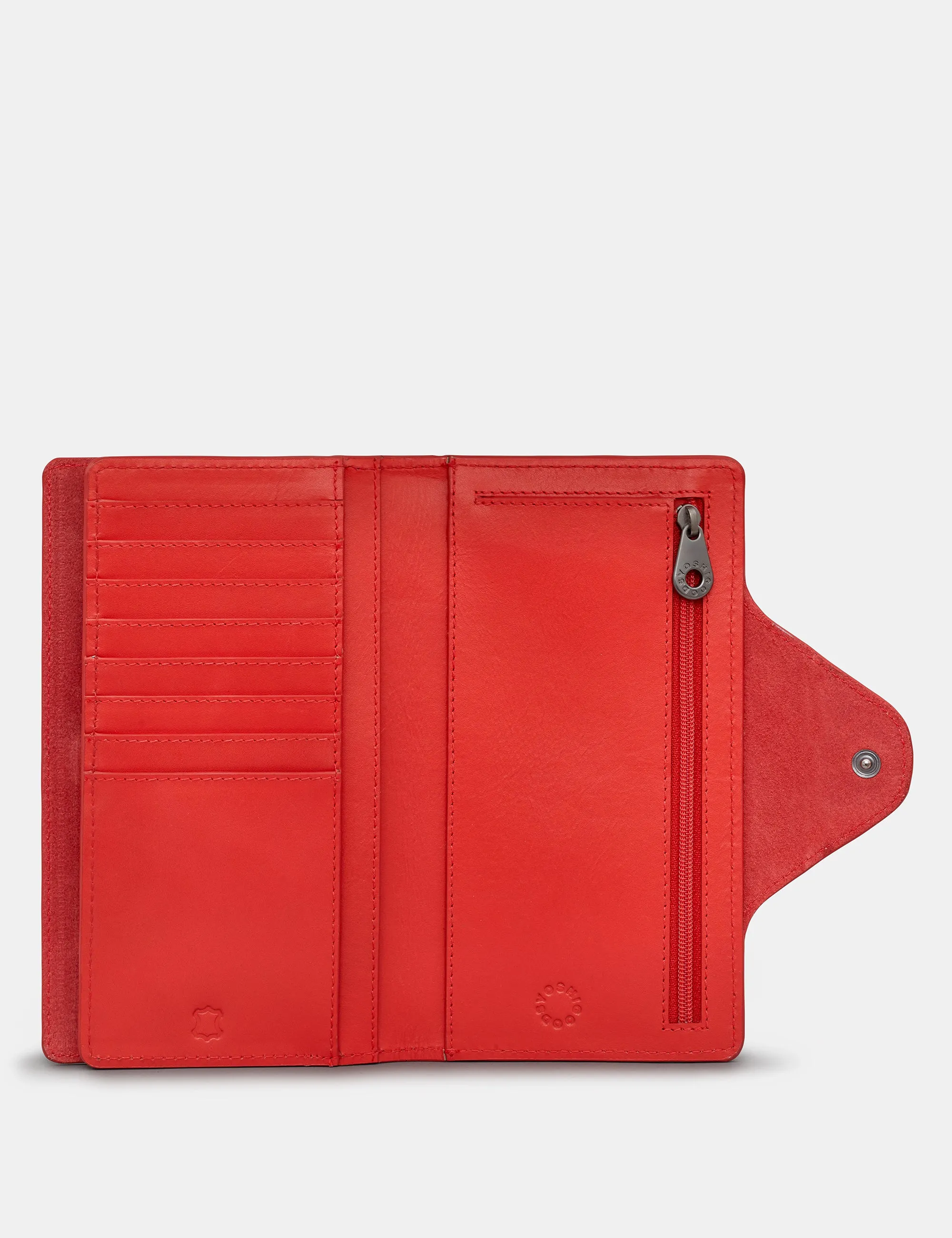 Red Satchel Leather Purse