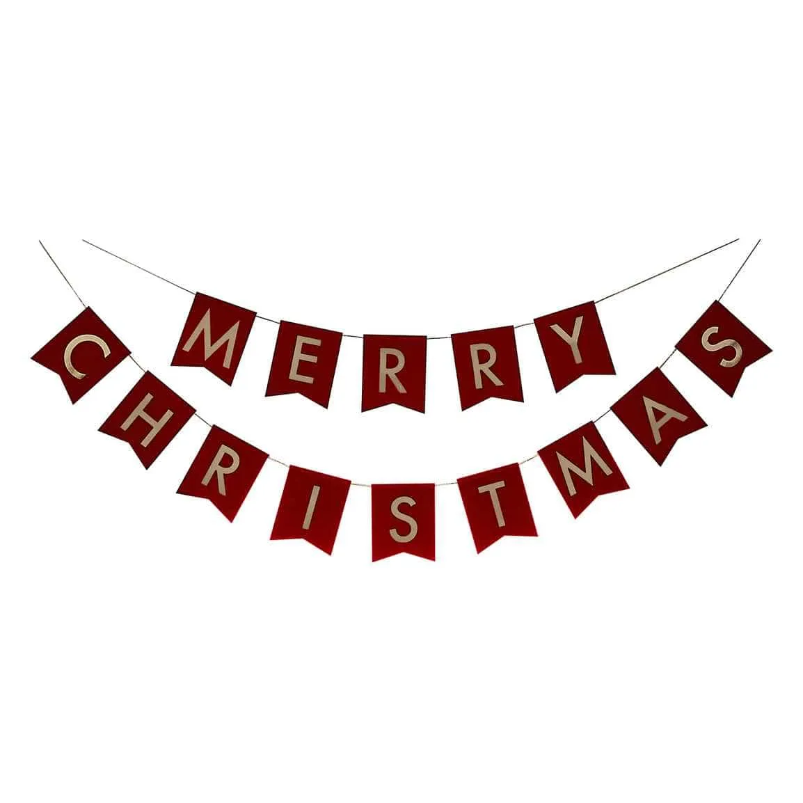 Red Velvet Merry Christmas Bunting