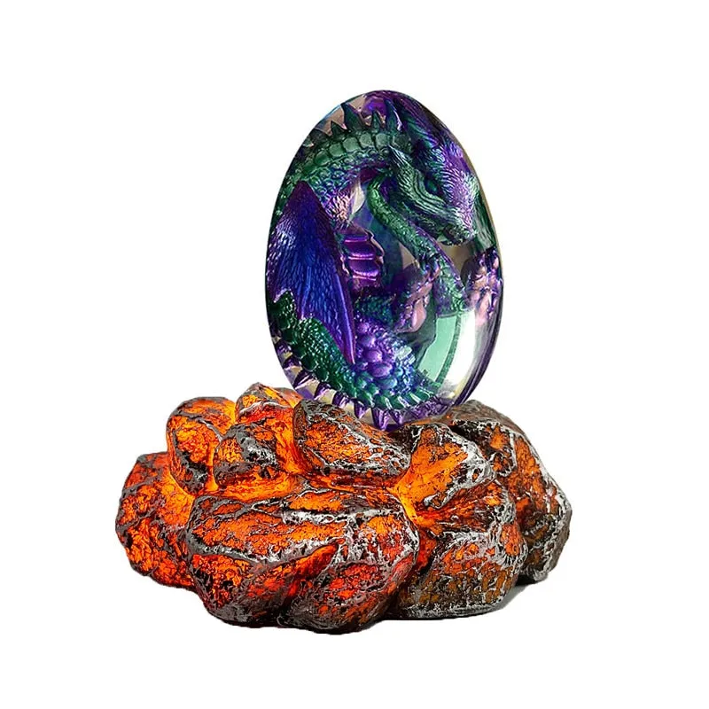 Resin Statue Of Lava Dragon Egg Sculpture For Home Décor, Gift Or Toy For Kid