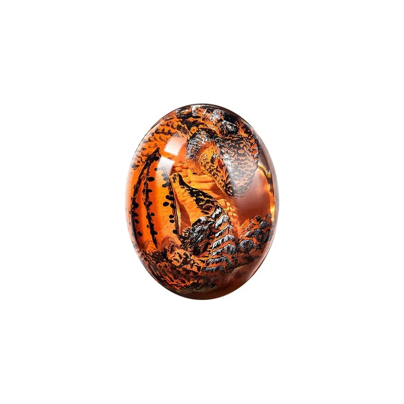 Resin Statue Of Lava Dragon Egg Sculpture For Home Décor, Gift Or Toy For Kid