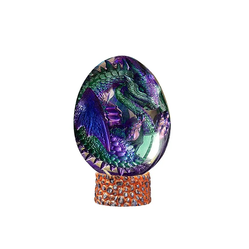 Resin Statue Of Lava Dragon Egg Sculpture For Home Décor, Gift Or Toy For Kid