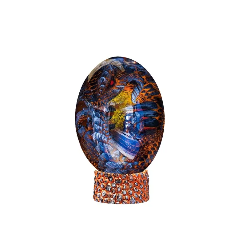 Resin Statue Of Lava Dragon Egg Sculpture For Home Décor, Gift Or Toy For Kid