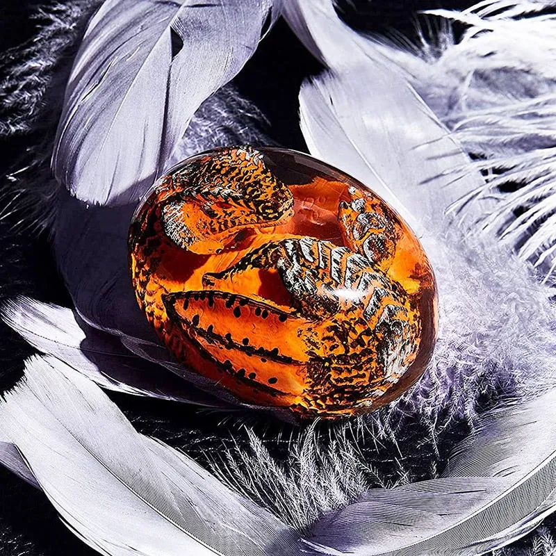 Resin Statue Of Lava Dragon Egg Sculpture For Home Décor, Gift Or Toy For Kid