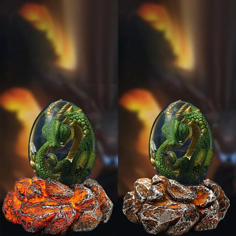 Resin Statue Of Lava Dragon Egg Sculpture For Home Décor, Gift Or Toy For Kid