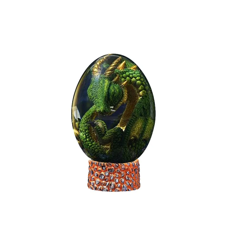 Resin Statue Of Lava Dragon Egg Sculpture For Home Décor, Gift Or Toy For Kid