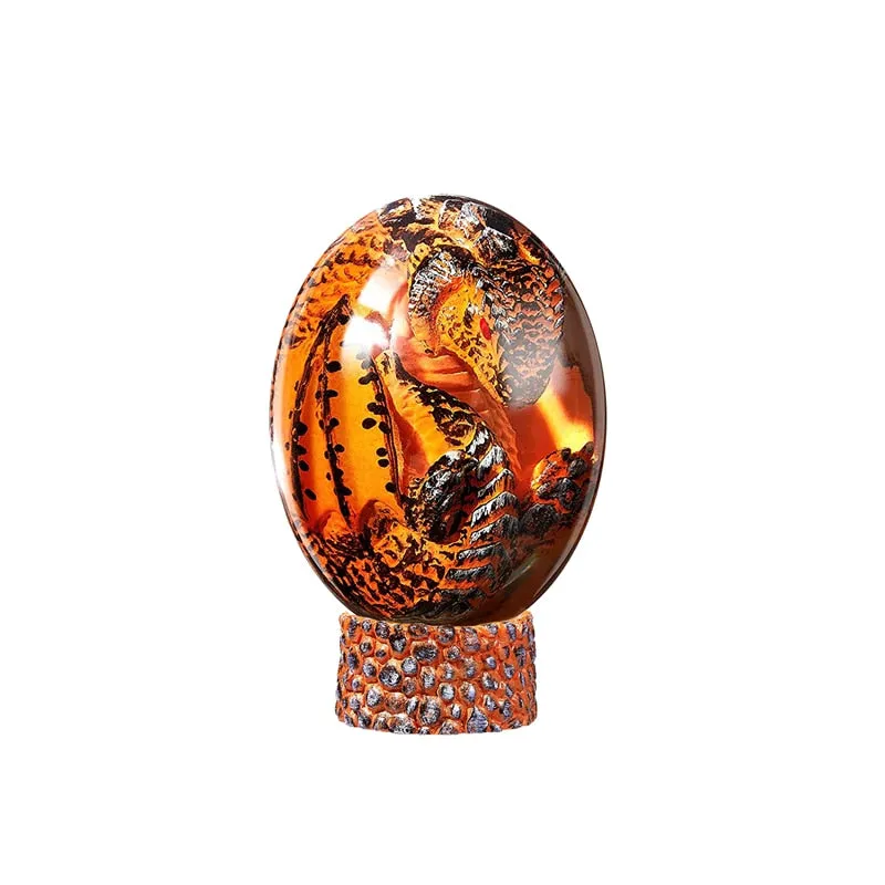 Resin Statue Of Lava Dragon Egg Sculpture For Home Décor, Gift Or Toy For Kid