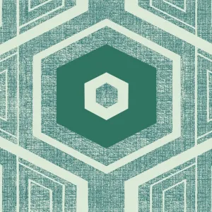 Retro Textured Polygon.Teal