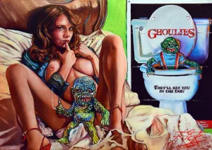 Rick Melton - Poster Girl Ghoulies - Erotic Horror - Art Print