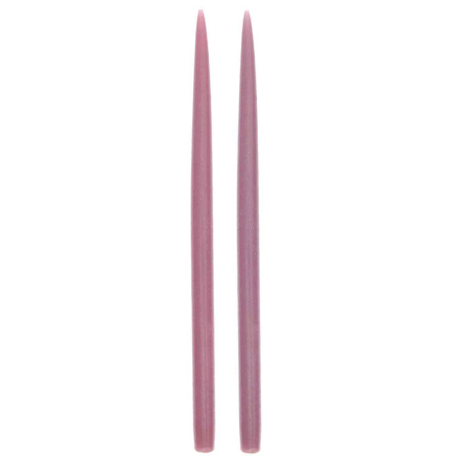 RICO Slim candles 28 cm in mauve, 2 pcs
