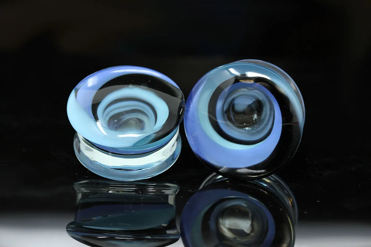 Rip Tide Glass Plugs (Pair) - G071