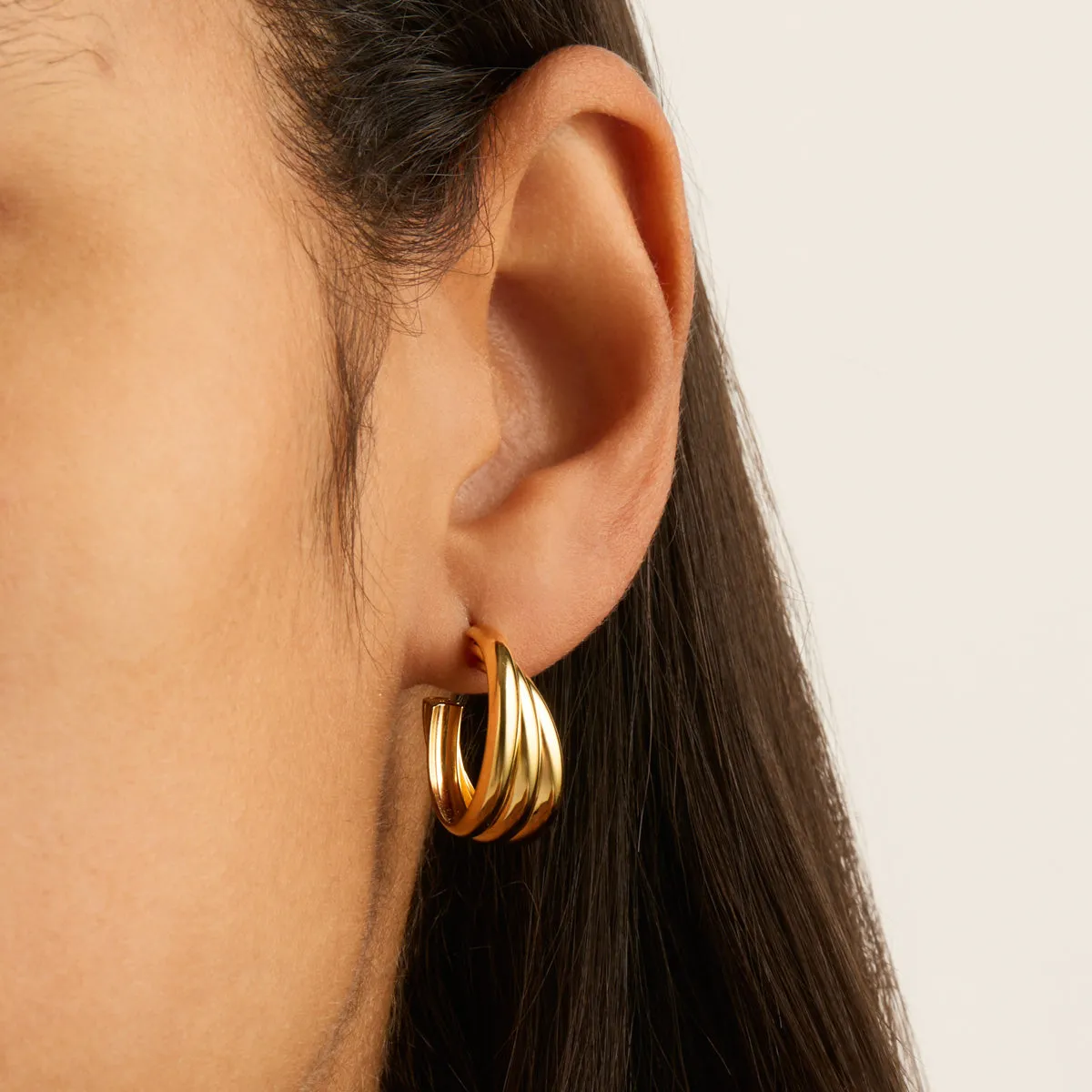 Ripple Hoop Earring