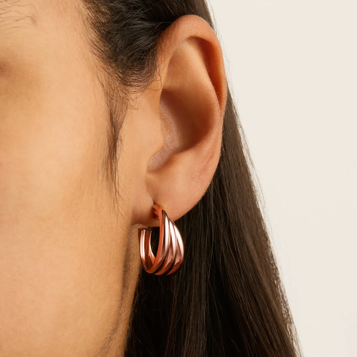 Ripple Hoop Earring