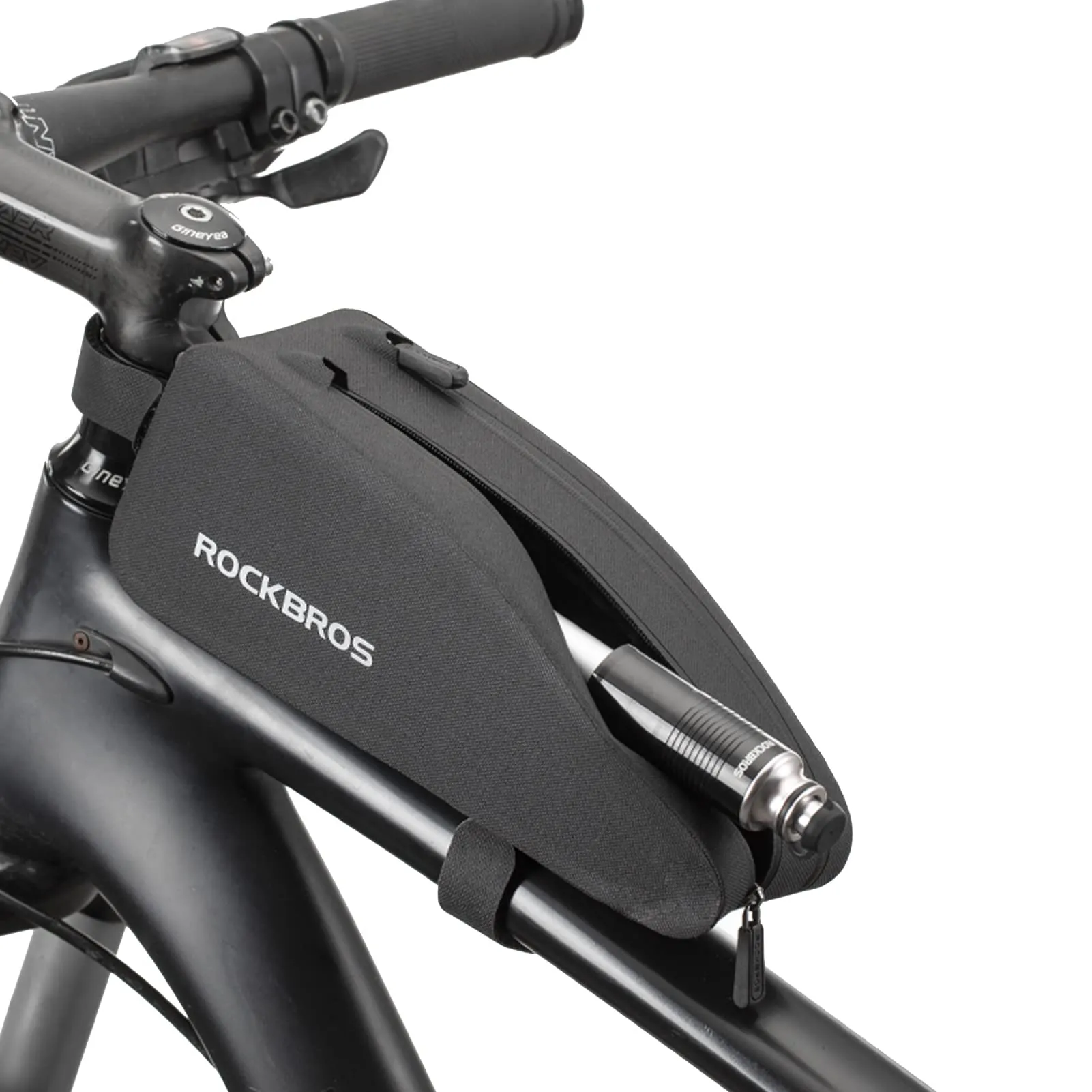 ROCKBROS Bike Bag Top Tube Bike Frame Bag Waterproof Two Zipper Pockets