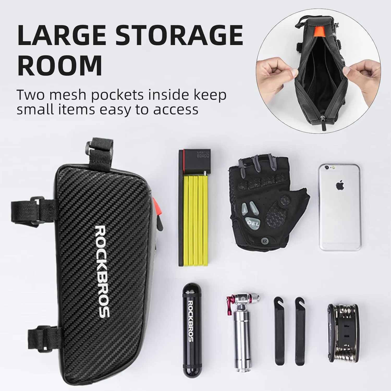 ROCKBROS Top Tube Bike Bag Bicycle Front Frame Bag