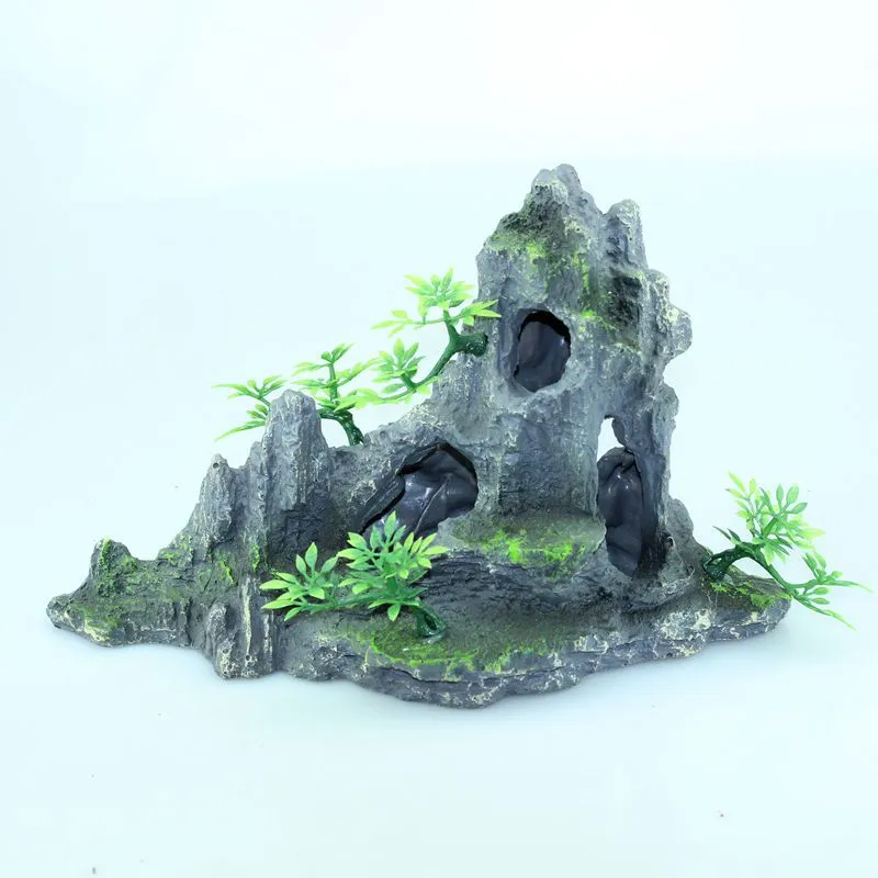 RQ19008 Mountain Aquarium Decoration 26x27x16cm