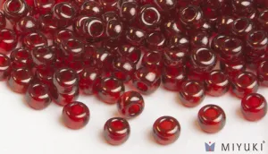 Ruby Gold Luster 6/0 Glass Beads