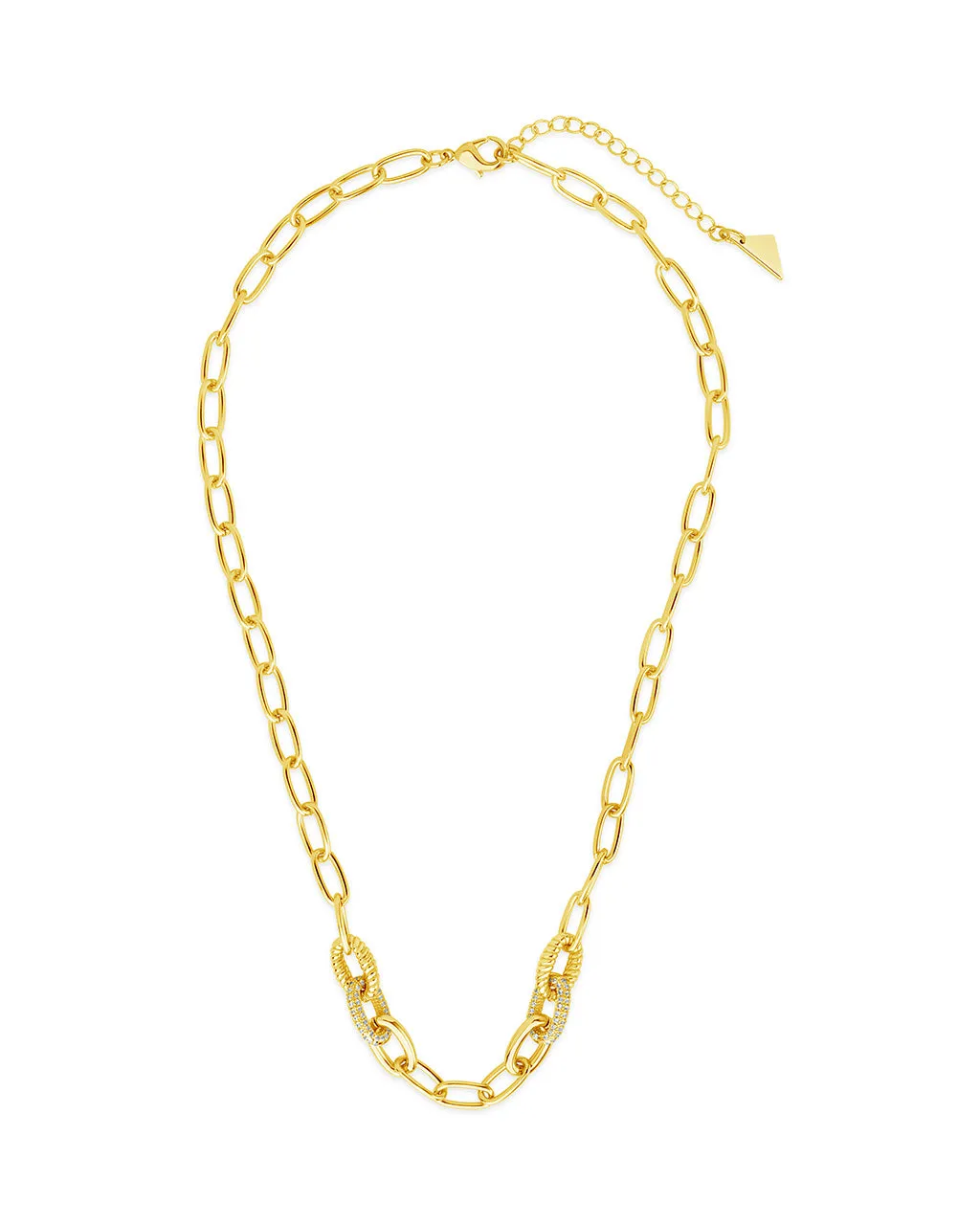 Samar CZ-Encrusted Chain Link Necklace