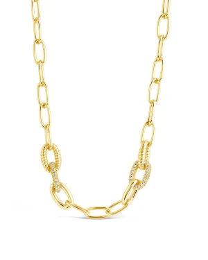 Samar CZ-Encrusted Chain Link Necklace