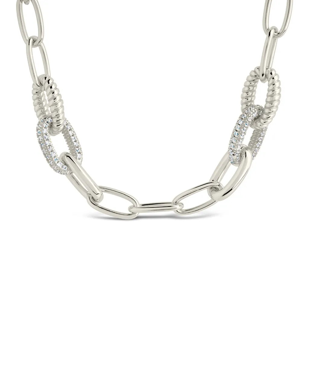 Samar CZ-Encrusted Chain Link Necklace