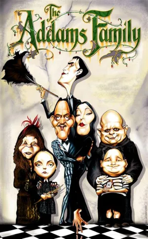 Sebastian Cast - ADDAMS FAMILY - Film and TV Caricatures - Art Print