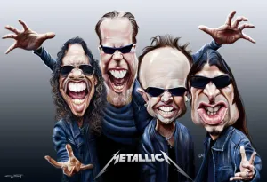 Sebastian Cast - ENTER SANDMAN -  Musician Caricature - Art Print