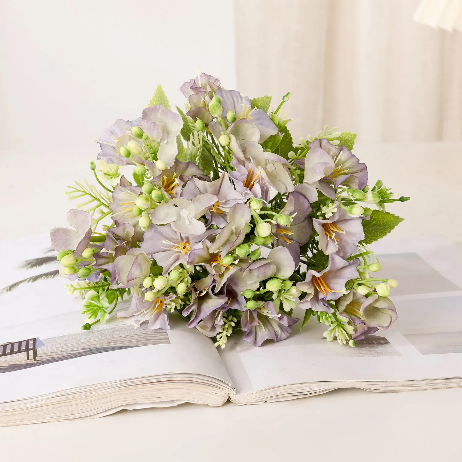 September Birth Flower Artificial Shrubs Flowers Morning Glory Bouquet