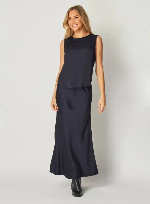 Sleeveless Crew Neck Top - Navy Eclipse