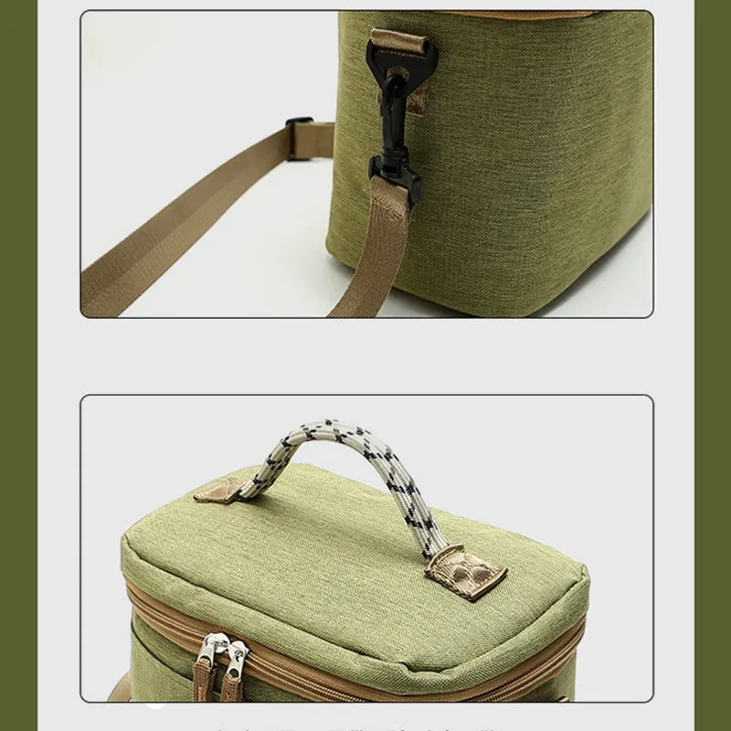 Small Cooler Bag For Picnic Work Oxford Crossbody Lunch Bag