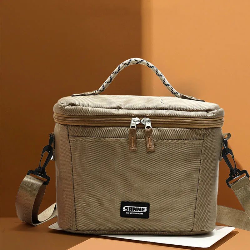 Small Cooler Bag For Picnic Work Oxford Crossbody Lunch Bag