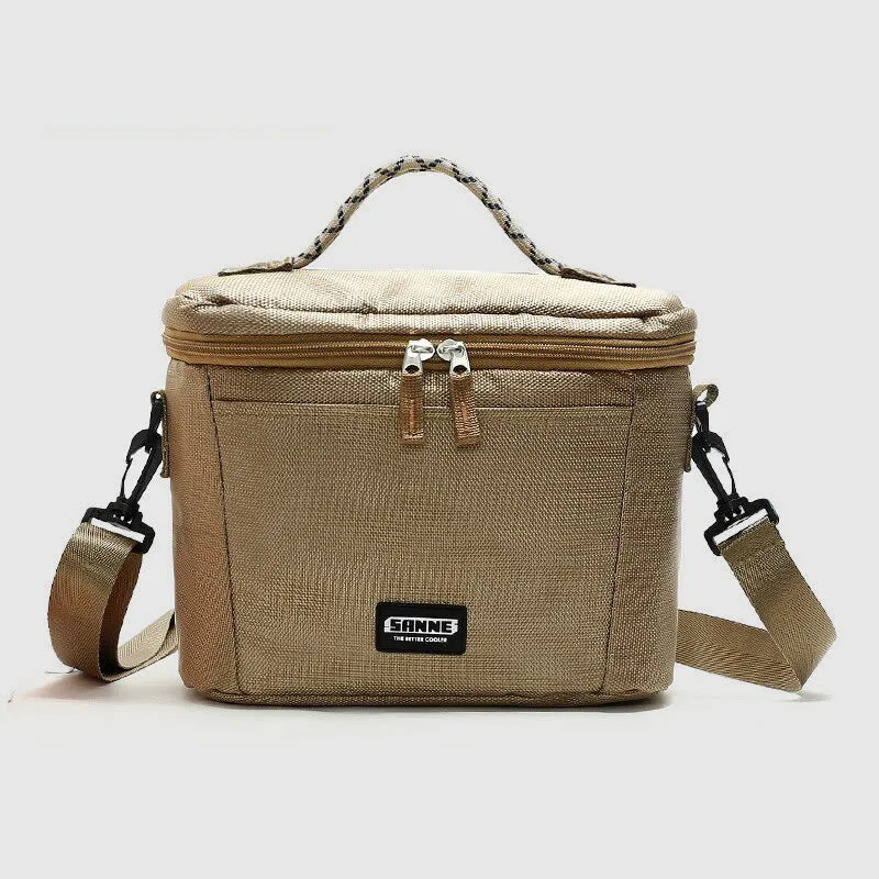 Small Cooler Bag For Picnic Work Oxford Crossbody Lunch Bag