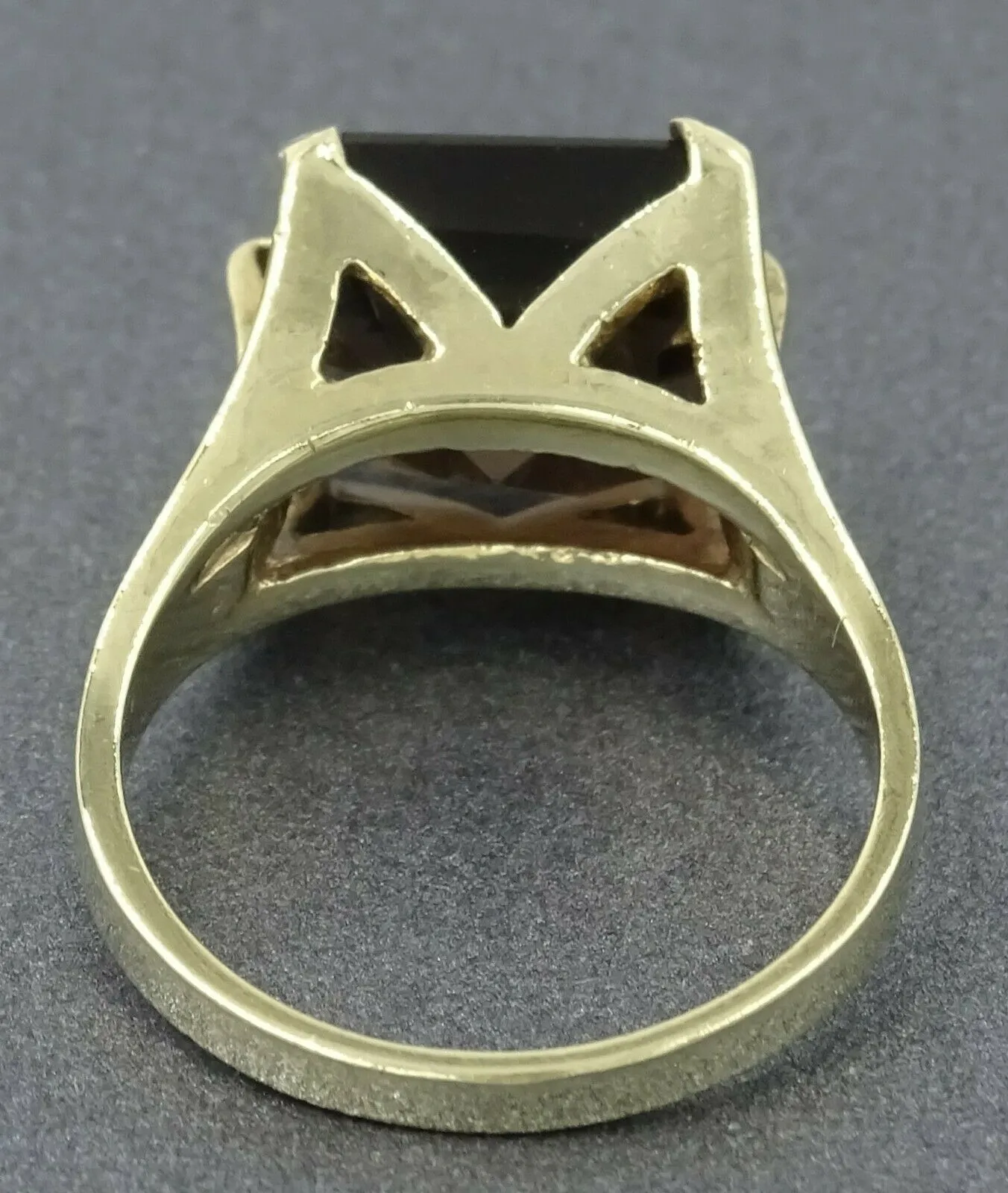 Smoky Quartz 9ct Yellow Gold Ring