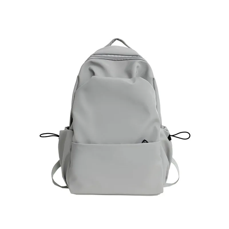 Spring New Trendy Simple Solid Color Schoolbag Large Capacity High School Student College Students' Backpack Street Popular Backpack