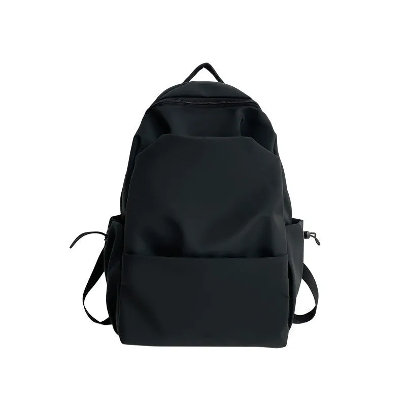 Spring New Trendy Simple Solid Color Schoolbag Large Capacity High School Student College Students' Backpack Street Popular Backpack