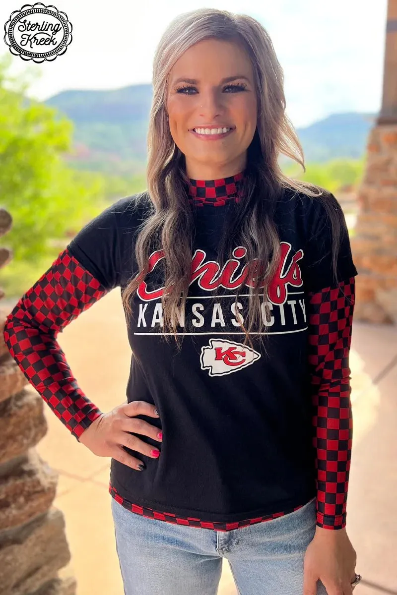 Sterling Kreek Pep Rally Red & Black Mesh Top