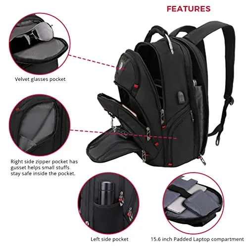 Swissdigital Pixel Travel Laptop Backpack-Laptops Backpack