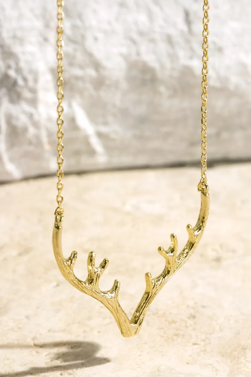 Textured Antler Necklace