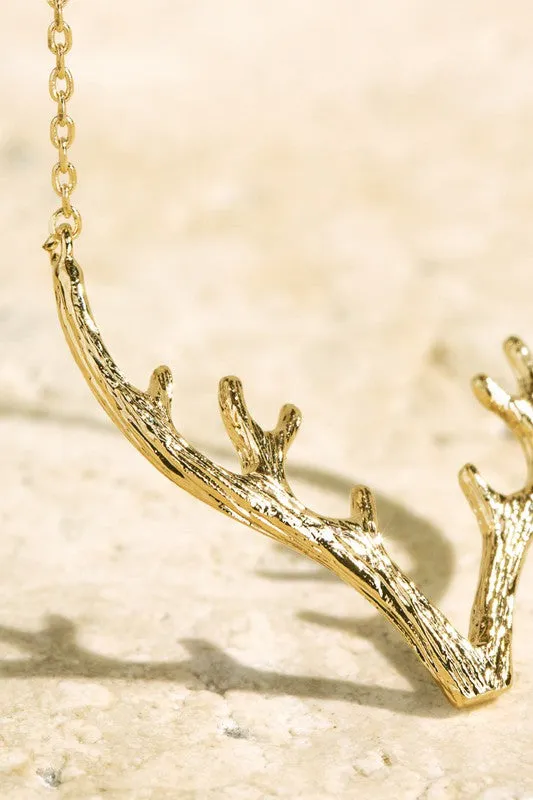 Textured Antler Necklace