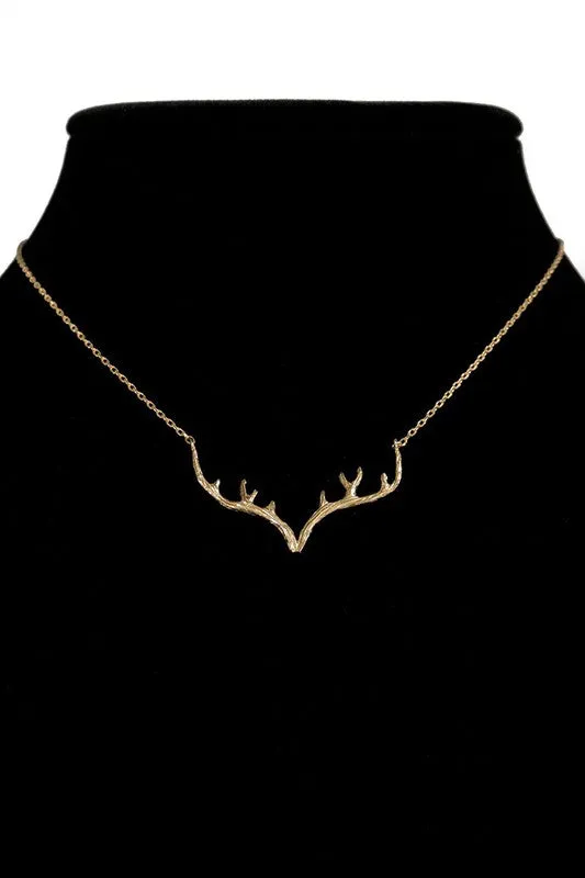 Textured Antler Necklace