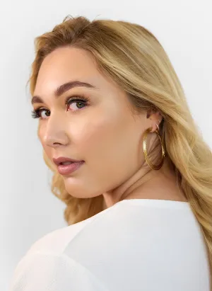 Textured Hoop Earrings