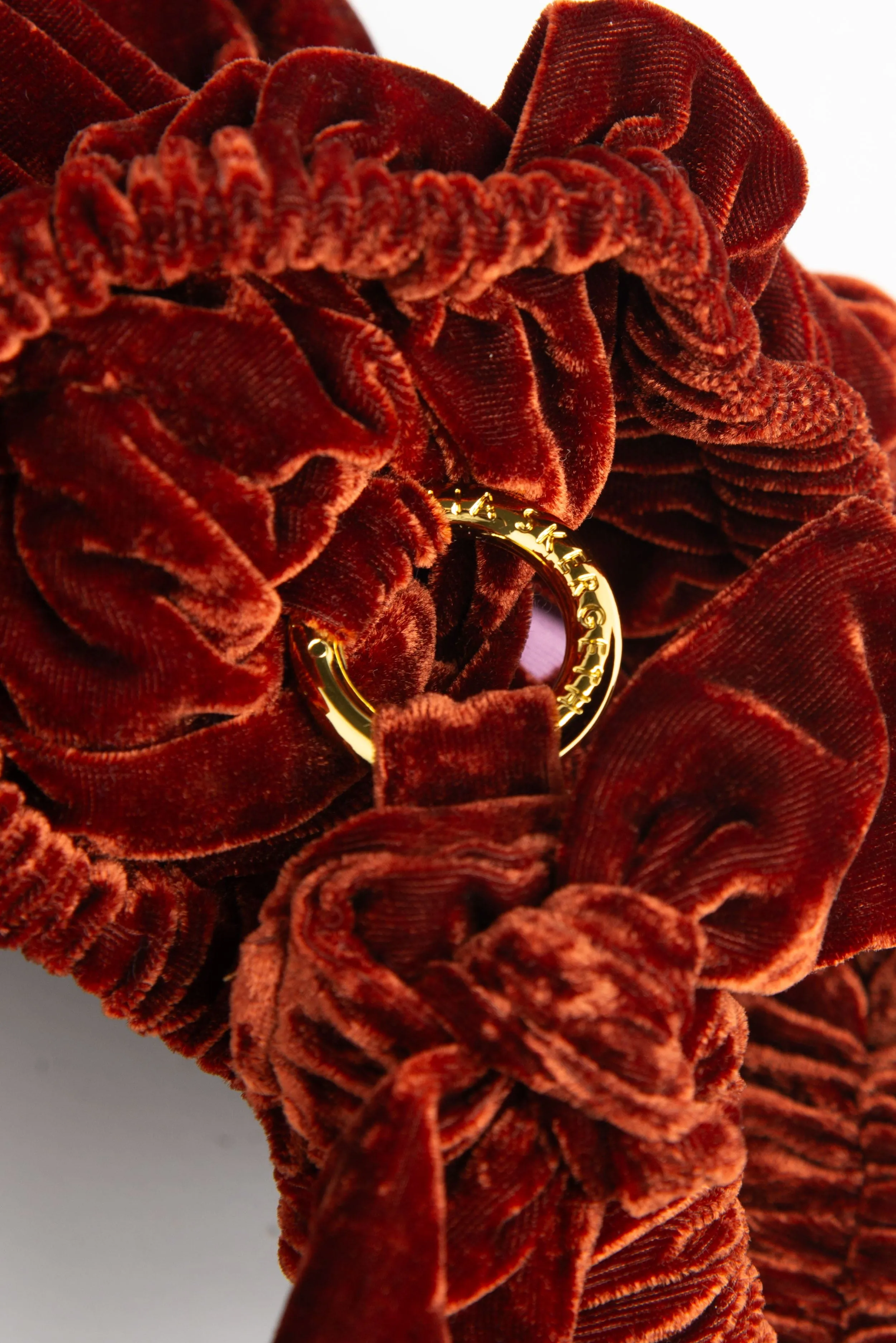 The PUFF BAG Velvet Bordeaux