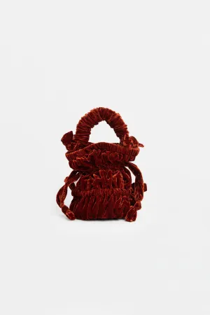 The PUFF BAG Velvet Bordeaux