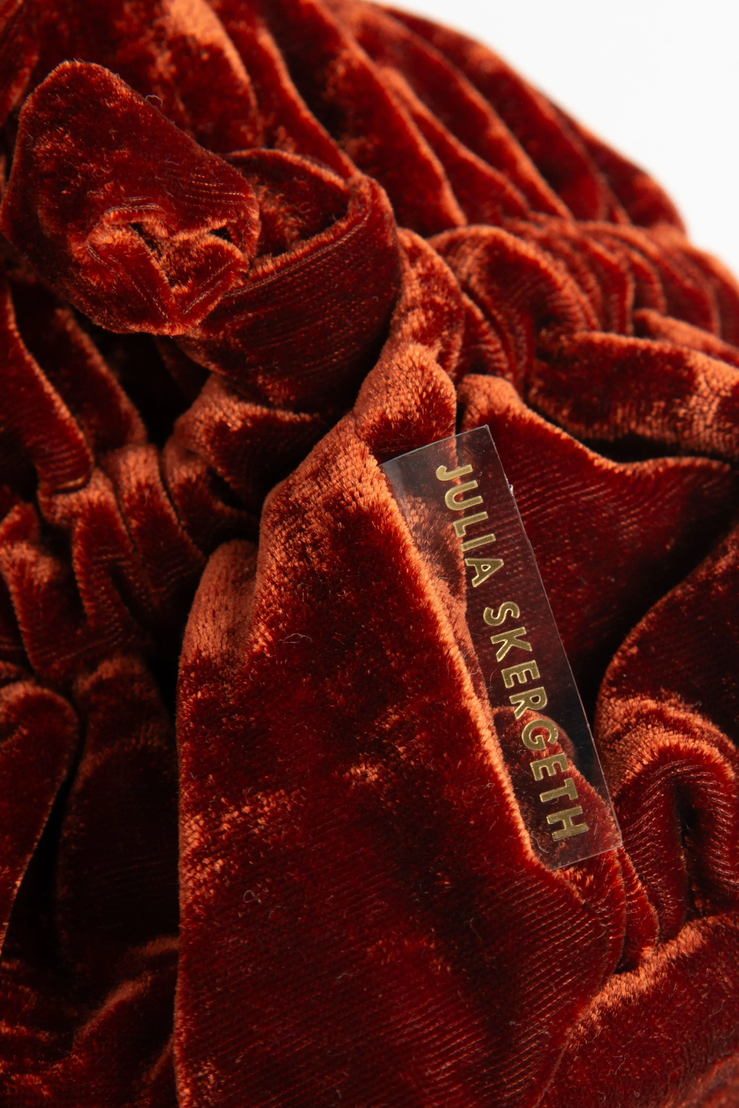 The PUFF BAG Velvet Bordeaux