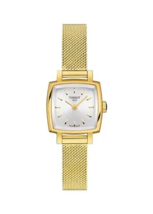 TISSOT SWISS LADIES LOVELY SQUARE GOLD MESH BRACELET T058-109-33-031-00