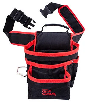 TOOL POUCH NYLON WITH BELT 5 POCKET   LOOPS