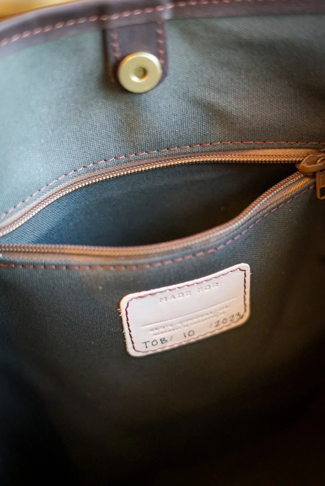 Tote Bag (Two Tone: Pebbled Cappuccino   Fleet Sienna Brown)