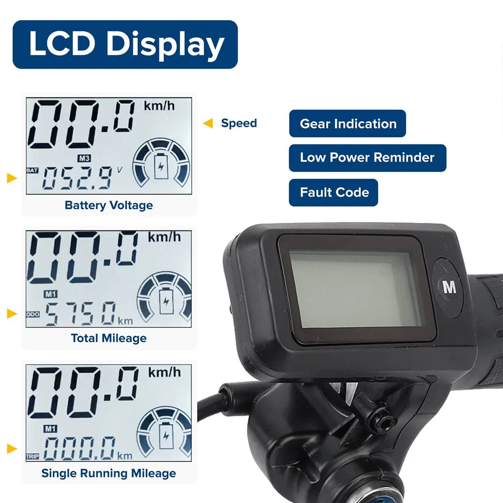 TotGuard Electric Bike Integrated LCD Display Meter