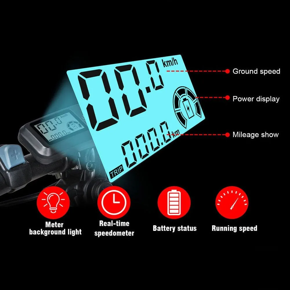 TotGuard Electric Bike Integrated LCD Display Meter