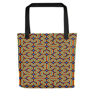 Trippy Shopping Bag | Tote Bag | Reusable Grocery Bags | Rainbow Maze